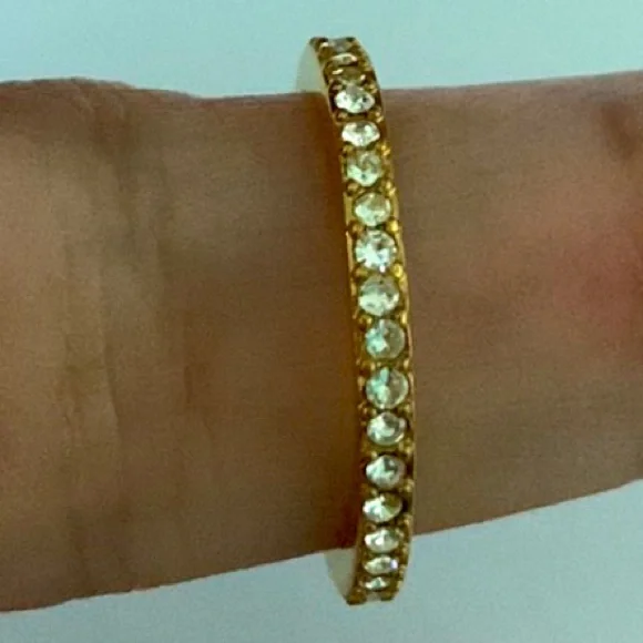 Henri Bendel Gold and White Chevron stackable three Rings - Picture 4 of 9